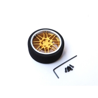 HIROSEIKO (Flat Gold + Silver) Alloy Steering MF Wheel (8-Spoke)